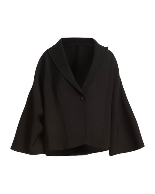 Max Mara Black Solid-Color Single-Breasted Blazer