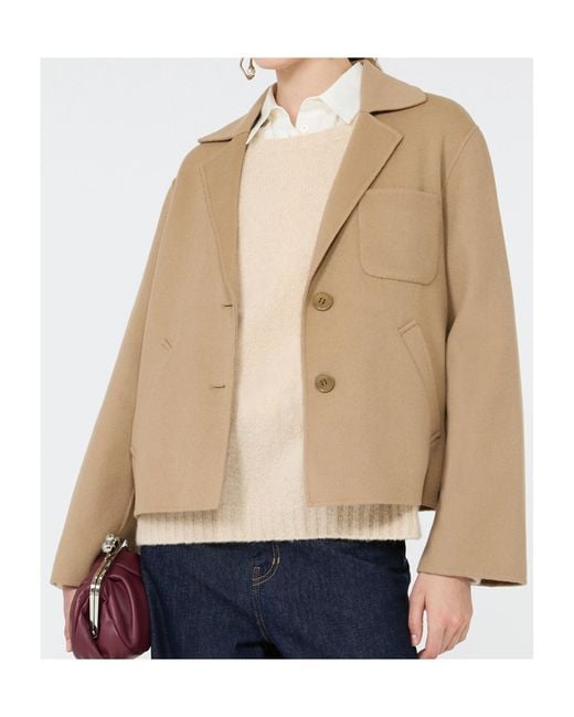 Weekend by Maxmara Natural Wkdpelota Button-Up Cropped Jacket