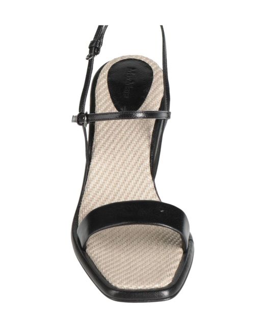 Max Mara Metallic Leather Sandals