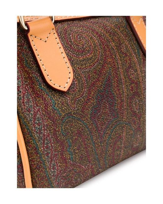 Etro Brown Logo Crossbody Bag
