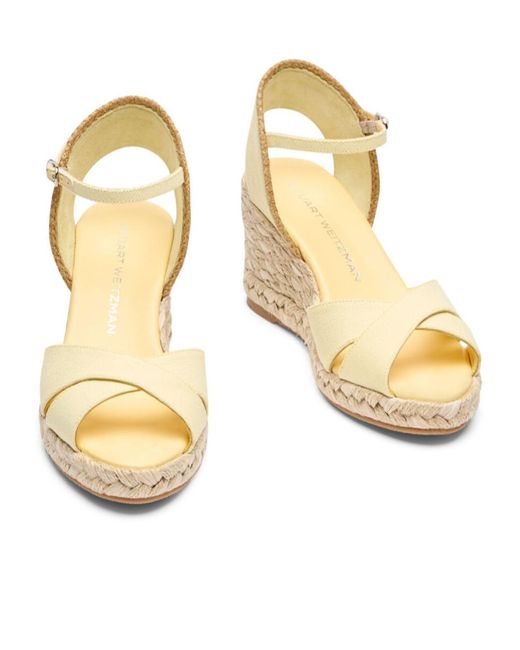 Stuart Weitzman Metallic Mirela Ii Espadrille Wedge