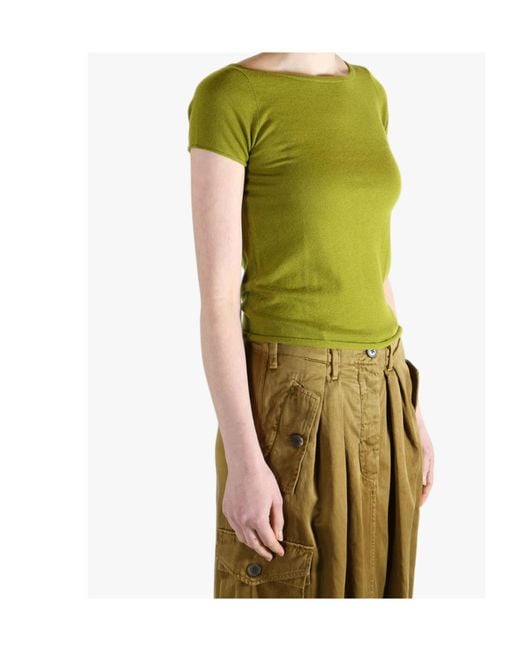 Extreme Cashmere Green Lolita Crew Neck T-Shirt