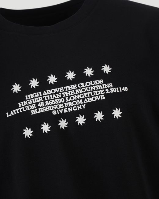 Givenchy Black 4G Emblem Printed Crewneck T-Shirt for men