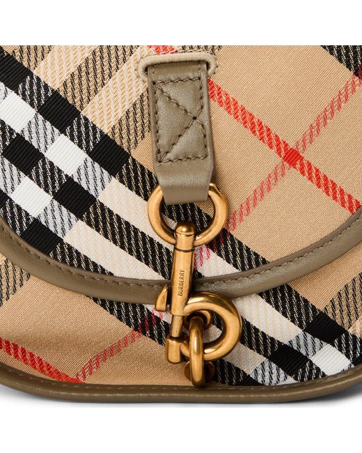 Burberry Multicolor Plaid Saddle Bag