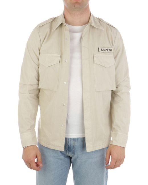 Aspesi Natural Shirt-Style Casual Jacket for men