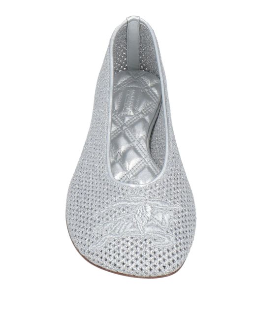 Burberry Gray Cutout Ballet Flats