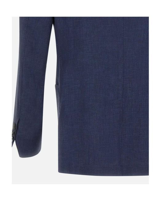 Barba Napoli Blue Lello Three-Button Blazer for men