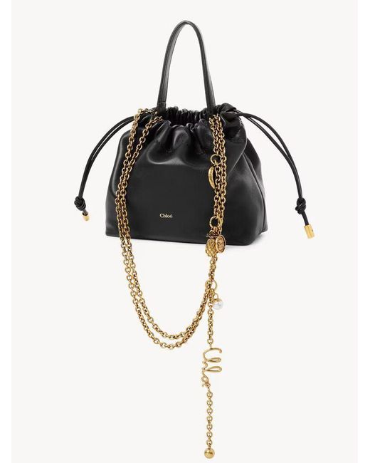 Chloé Black Chloé Icons Mini Drawstring Shoulder Bag