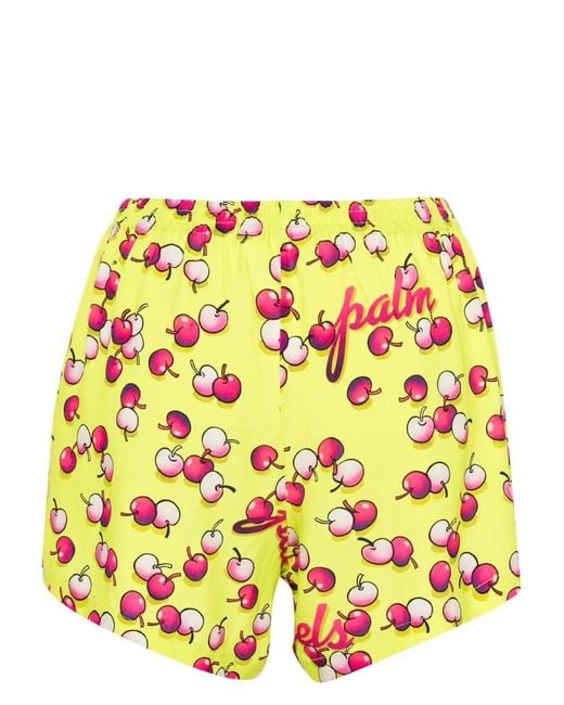 Palm Angels Yellow Cherries-Print Boxer Shorts