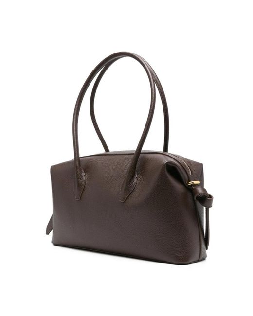 Yuzefi Brown Zippered Handbag