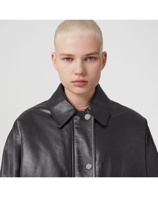 Burberry Black Equestrian Knight Buttoned Jacket