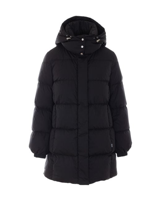 Add Blue Amadeus Hooded Puffer Coat