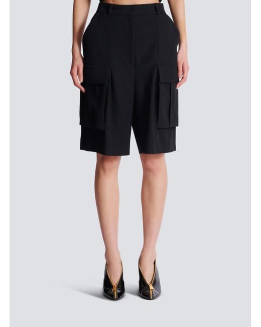 Balmain Black Bermuda Shorts