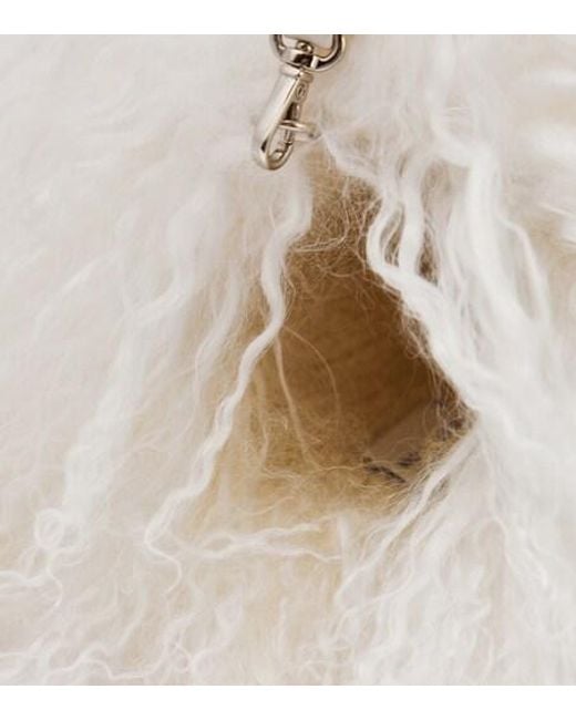 Magda Butrym White Shearling Muff