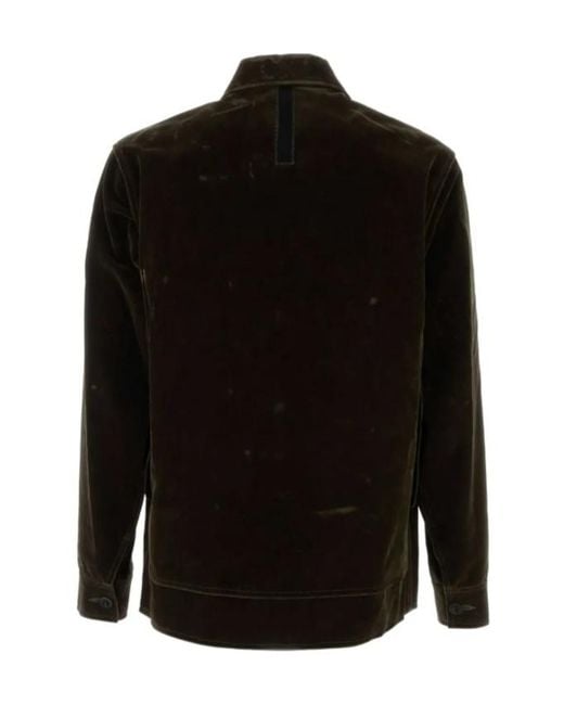 Junya Watanabe Black Long-Sleeved Button-Down Casual Jacket for men