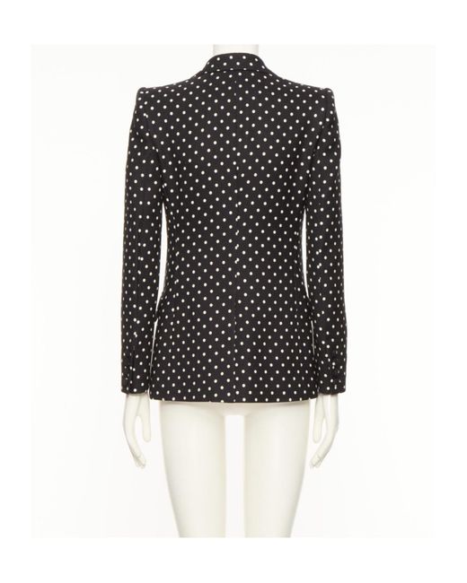 Valentino Black Supergran Polka-Dot Printed Blazer