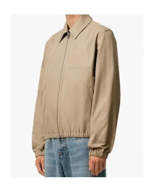 AMI Natural Ami Ami De Coeur Zipped Jacket for men