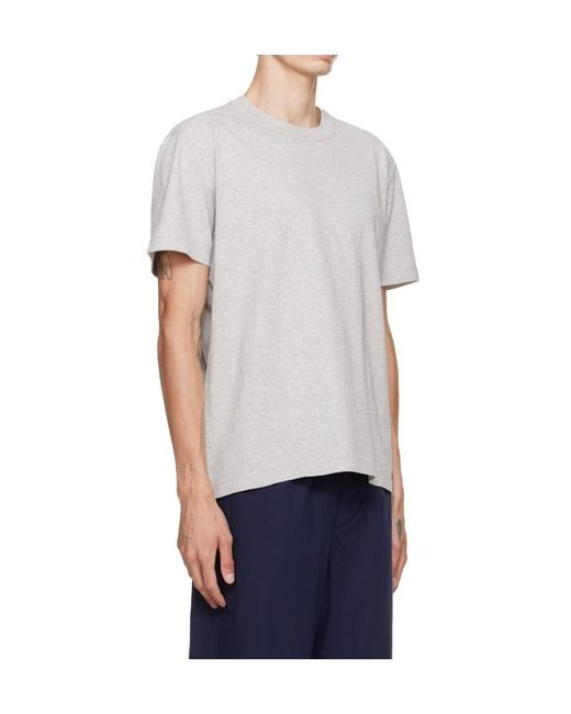 Tekla Gray Crew Neck T-Shirt for men