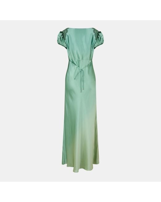 Chloé Green Silk Long Maxi Dress