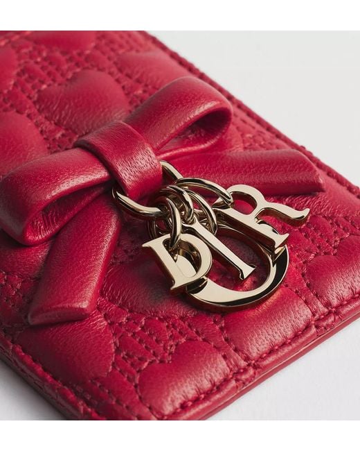 Dior Red Qixi Lady Magnetic Card Holder