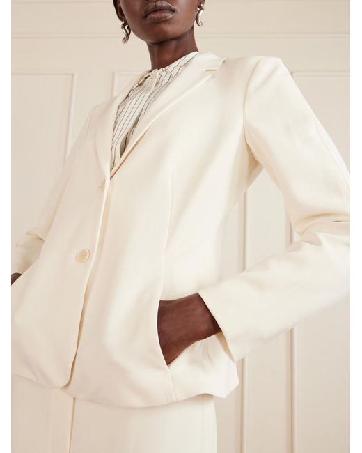 Theory White Long-Sleeved Suit Jacket
