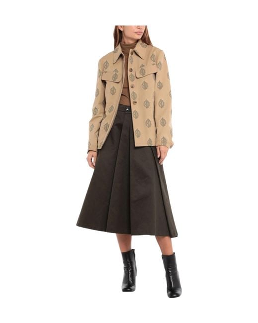 Chloé Natural Collared Shirt-Style Jacket
