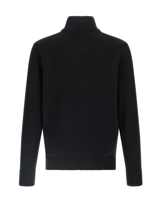 Zanone Black Chioto High-Neck Cardigan for men