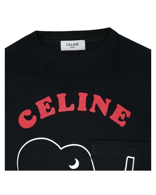 Céline Black Short-Sleeved T-Shirt for men