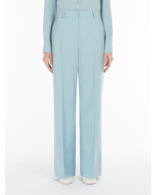 Weekend by Maxmara Blue Visivo Wide Leg Pants