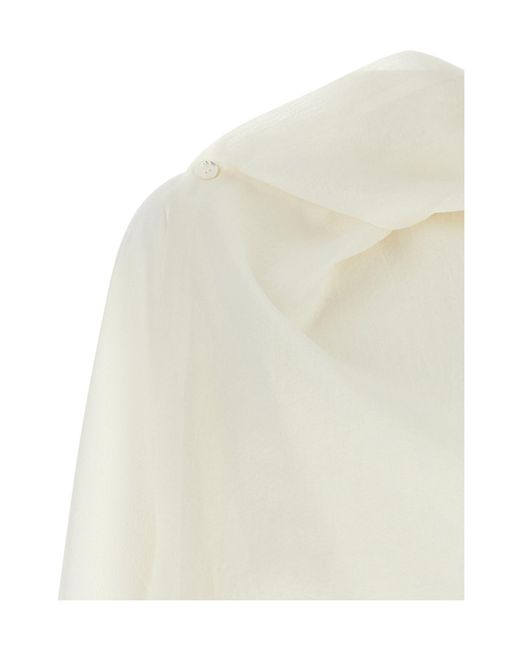 Issey Miyake White 'All Squares' Top