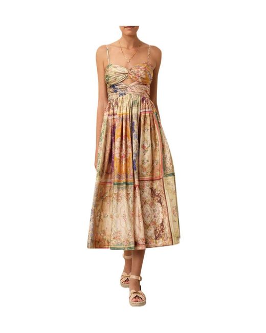 Zimmermann Pink Front Lace Dress