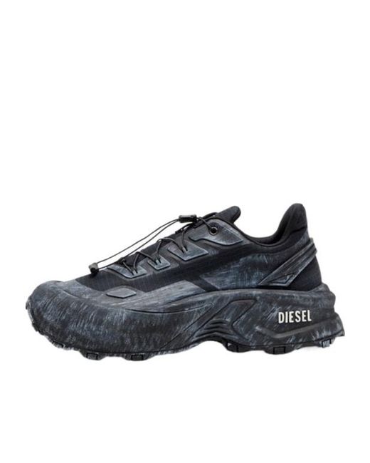 DIESEL Blue D-Cage Low-Top Runner Sneakers for men