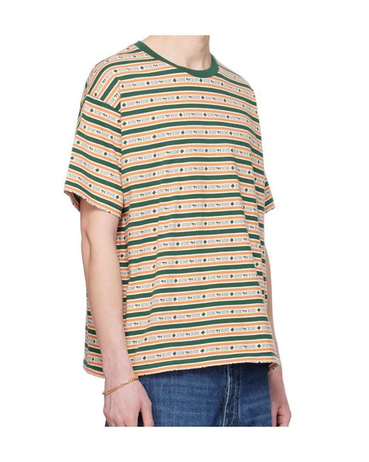 Bode Blue Striped Cotton Shirt for men