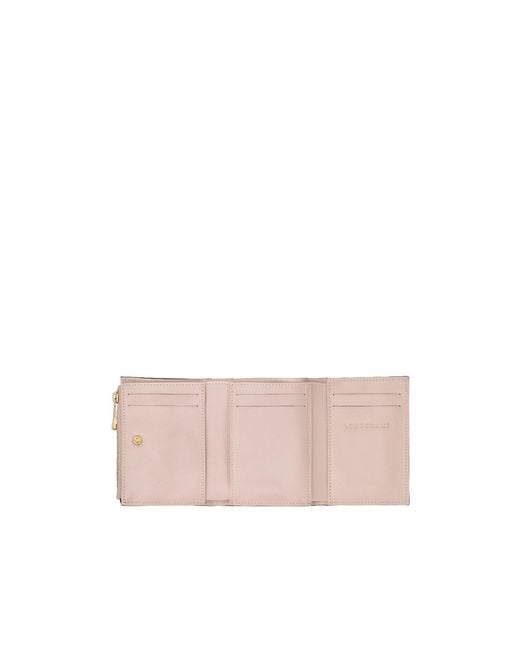 Longchamp Pink Zipped Compact Wallet