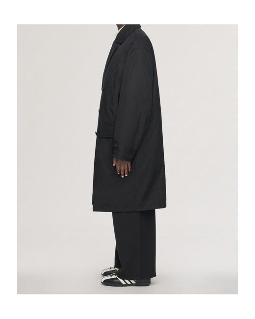 Y-3 Black Spun Twill Cabban Coat for men