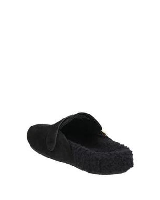 Tory Burch Black Suede Slide Flats