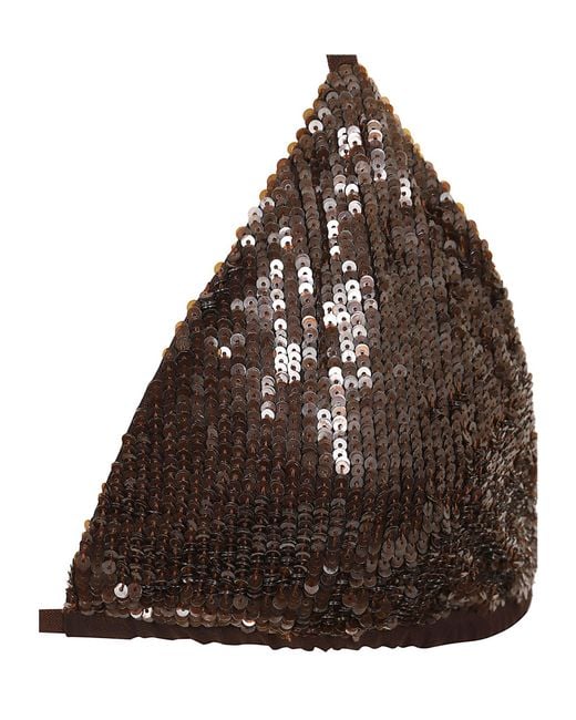 P.A.R.O.S.H. White Sequin-Embellished Bikini