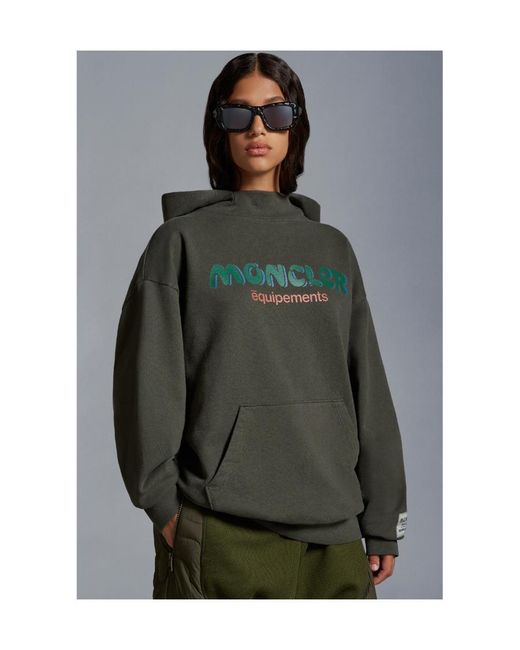 Moncler Green Logo Hoodie for men