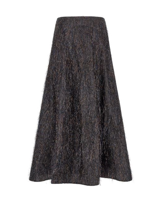 Peserico Gray A-Line Skirt