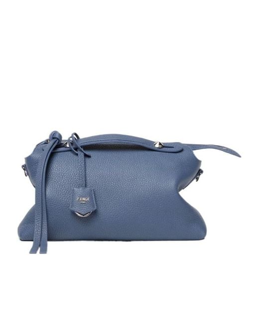 Fendi Blue By The Way Soft Medium Cuoio Romano Leather Bag