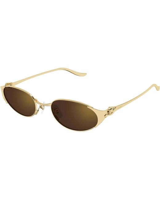 Cartier White Oval-Frame Sunglasses for men