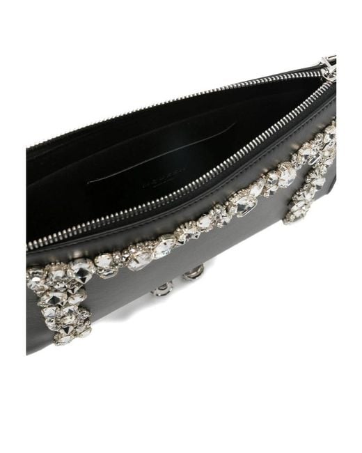 McQueen Black Knuckle Clutch Bag
