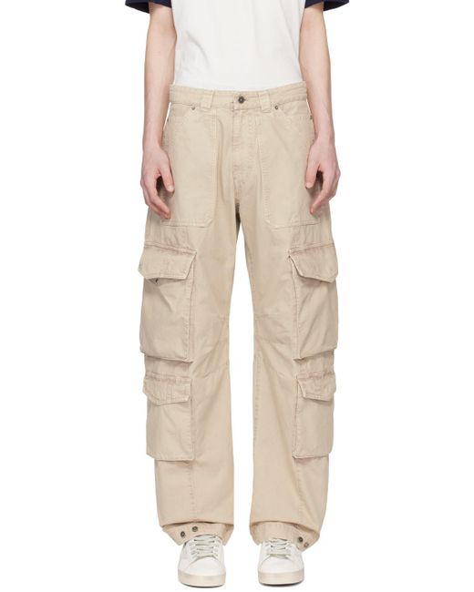 Golden Goose Deluxe Brand Natural Straight-Leg Cargo Trousers for men