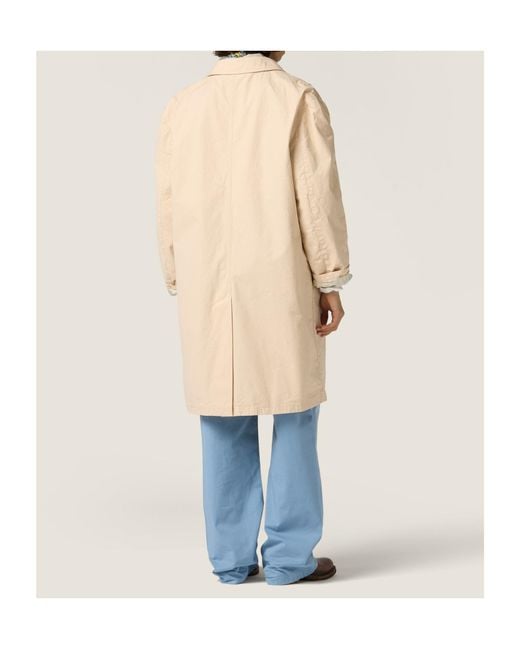 Miu Miu Natural Old Gabardine Single-Breasted Trench Coat