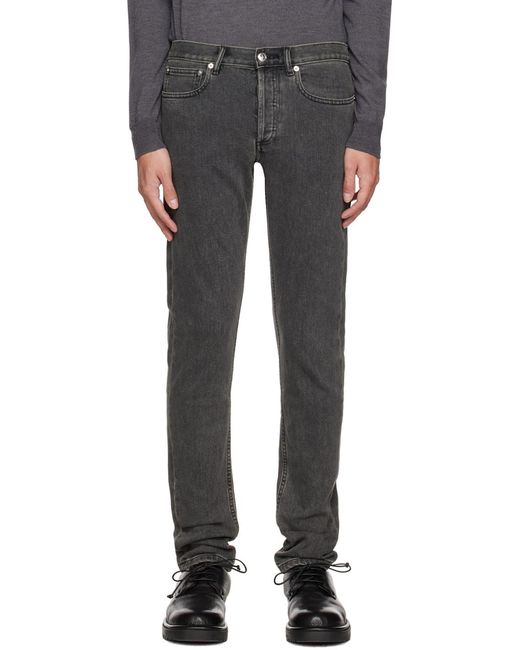 A.P.C. Gray Mid-Rise Slim-Fit Jeans for men
