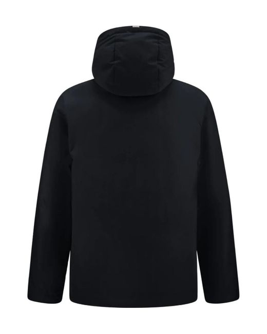 Herno Blue Hooded Zip-Up Jacket for men