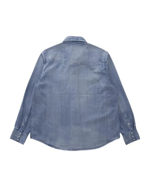 Visvim Blue Social Sculpture Shirt Dmgd for men