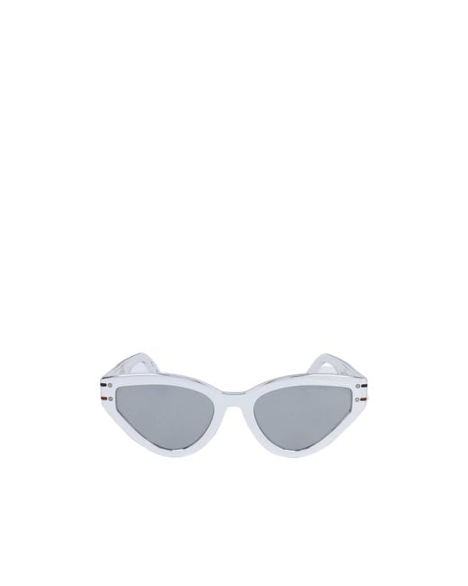 Dior White Triangle Frame Sunglasses