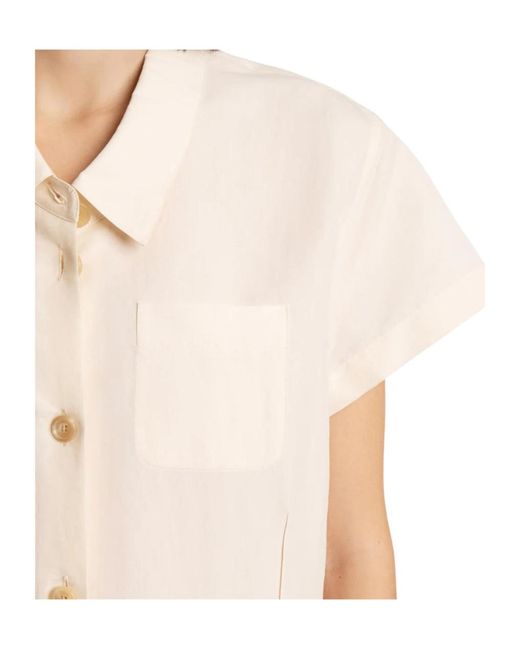 Khaite Natural Effy Short-Sleeved Dress