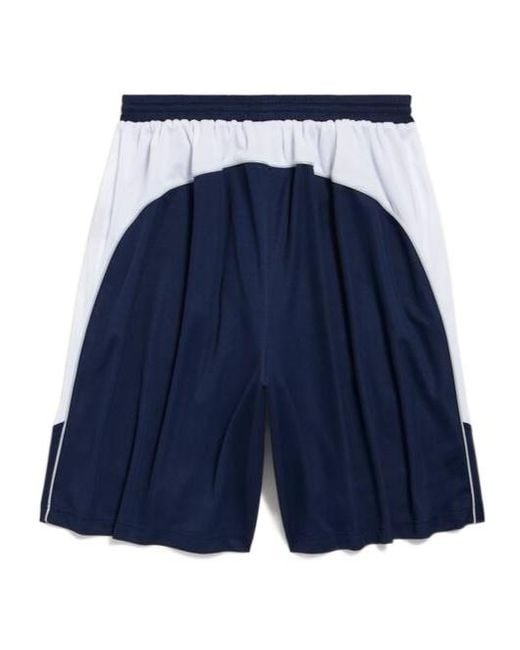 Balenciaga Blue Soccer Baggy Shorts for men